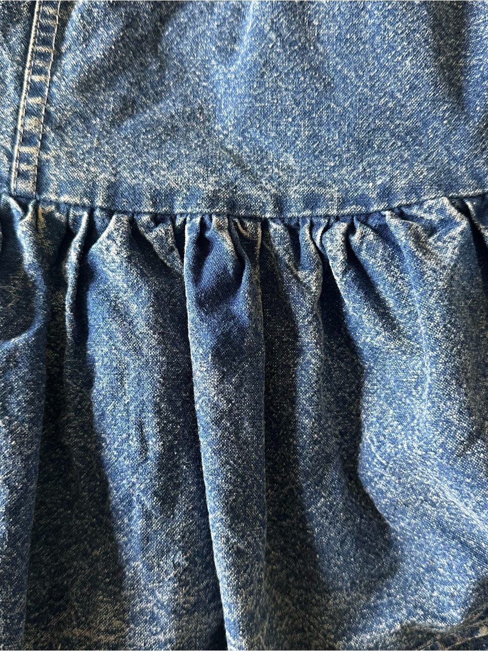 Vtg 80s 90s Pop Kids Denim 2 Pc Set Acid Wash Ruffle Skirt Butterfly Western 12 - Picture 16 of 16